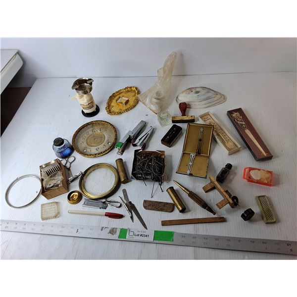 Seashell, Envelope Opener, Stamps, Misc.