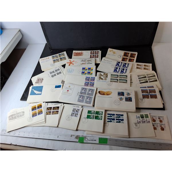 Canadian First Day Stamps- Frederick H. Varley Self Portrait, Les Inuit, Field Hockey Championship, 