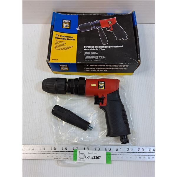 Power Fist 1/2" Air Drill - Appears New
