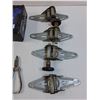 Image 2 : (8) Garage Door Hinges & Rollers, Wrenches, LED (3) Light Kit (As Is), Misc