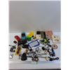 Image 1 : Lot: Model Toy Vehicles, Keychains, Brake Line Cutter, Misc