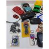 Image 2 : Lot: Model Toy Vehicles, Keychains, Brake Line Cutter, Misc
