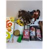 Image 3 : Lot: Mosquito Madness Game, Stuffies, Tim Hortons Hockey Stick, Horse, Misc