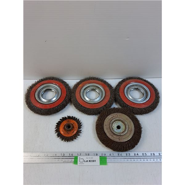 (5) Wire Brush Wheels - Various Sizes