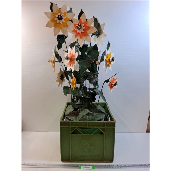 Custom Made Out Door Flowers & Co-op Milk Crate40" Tall - CANNOT SHIP