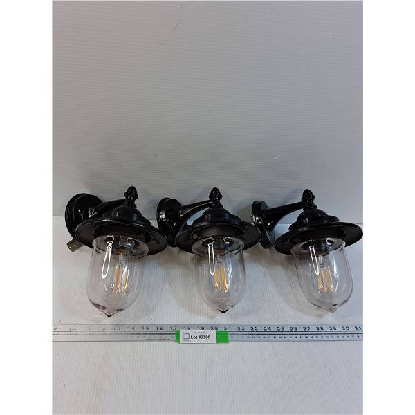 (3) Outdoor Wall Mount Lights - 11" x 9"
