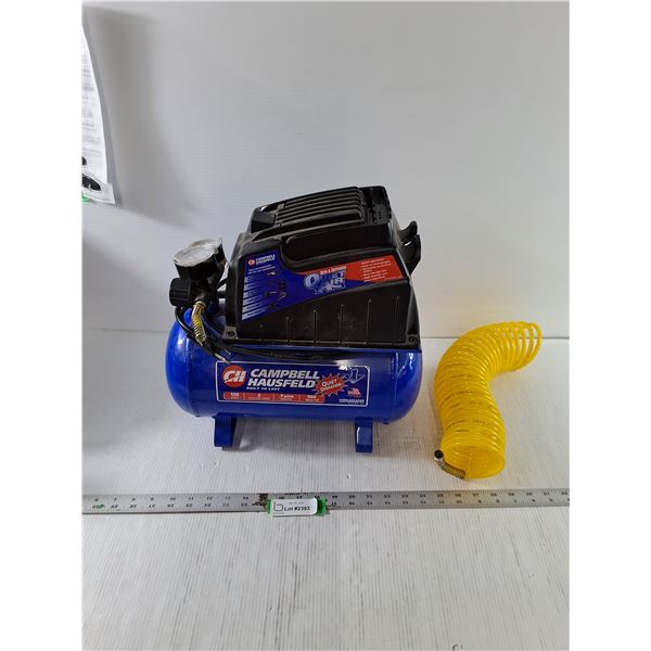 Campbell Hausfeld Two Gallon Air Compressor - Powers On, Gauges May Need Replacing, TLC?-Cannot Ship