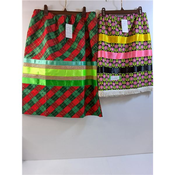 (2) Ribbon Skirts: Girls Size 12-16 & Ladies 10-14