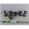 Image 1 : Vintage Miniature Pewter Ware Lot - Pitchers, Tankards & Footed Bowl