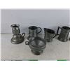 Image 2 : Vintage Miniature Pewter Ware Lot - Pitchers, Tankards & Footed Bowl