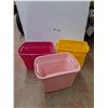 Image 1 : *(3) Plastic Storage Tote 21" x 16" x 15", Cannot Ship