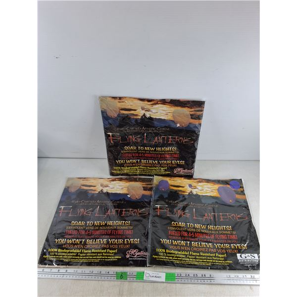 (3) Hand Crafted Authentic Chinese Flying Lanters - New