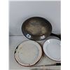 Image 2 : 10 1/2" Frying Pan, BBQ Tongs, Spatula, Enamel Plates, BakeKing Baking Pan