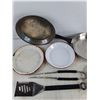 Image 3 : 10 1/2" Frying Pan, BBQ Tongs, Spatula, Enamel Plates, BakeKing Baking Pan