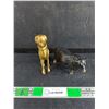 Image 1 : Brass Dog & Ceramic Bull