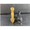 Image 3 : Brass Dog & Ceramic Bull