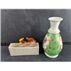 Image 4 : Vintage Shafford Ware Bambi Ceramic Napkin Holder & Vintage 8" High Ceramic Vase