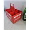 Image 6 : Vintage Coca Cola 6 Bottle Caddy, Vintage 750ml 7UP and Pepsi Cola Glass Bottles