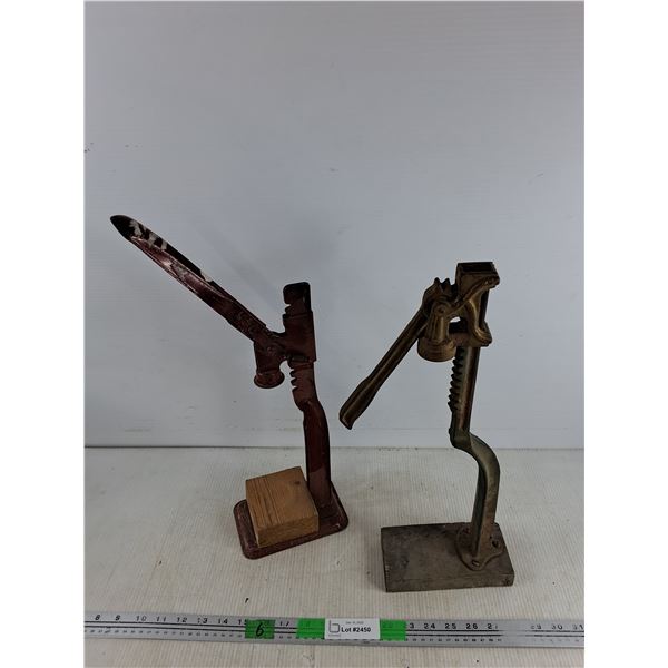 (2) Vintage Bottle Cappers 18", Pickup Preferred