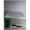 Image 2 : (2) Easycut Exacto Knives, Heavy Duty Gate Latch Appears NIB, Storage Container 22.5"x16"x11.5"