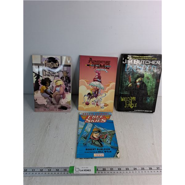 (4) Books- MoonStruck, Adventure Time, The Dresdet Files, Fire In The Skies