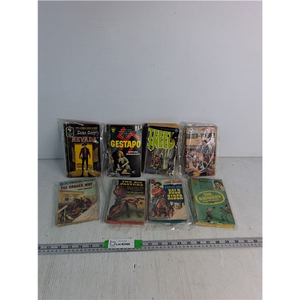 (8) Vintage Pop Fiction Western- Nevada, Gestapo