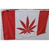 Image 2 : (2) Flags 59.5" x 35"- Canadian Cannabis, American