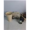 Image 2 : Garden Decor, (4) Garden Planters Up To 14.5"x14"