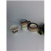 Image 2 : Ceramics Frog Decor, Cream And Sugar Container, (3) Cups/Mugs Up To 5"x4"