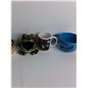 Image 3 : Ceramics Frog Decor, Cream And Sugar Container, (3) Cups/Mugs Up To 5"x4"