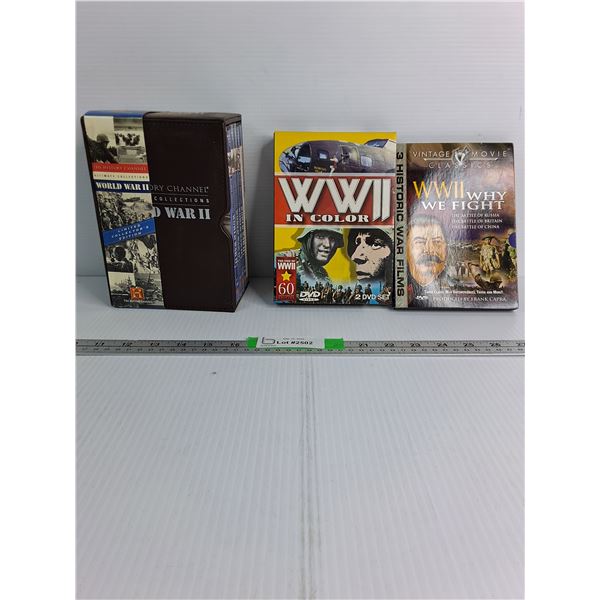 Various DVD's Of WWII Movies- WWII, WWII In Color, WWII Why We Fight