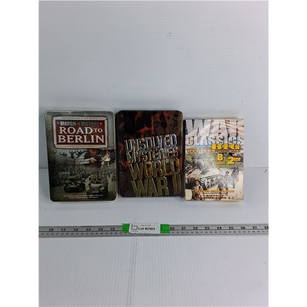 Various DVD's Of WWII Movies, March To Victory Road To Berlin, Unsolved Mysteries Of WWII
