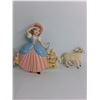 Image 3 : Ceramic War Decor- Vintage Betsey Clark Wall Plaques, Little Shepherd Girl With Sheep,