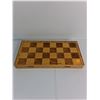 Image 3 : Vintage Wooden Folding Chess Board Box With Pieces Inside 15"x 7.5"