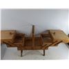 Image 3 : Vintage Wooden Accordion Sewing Box 16" x 14" x 8"