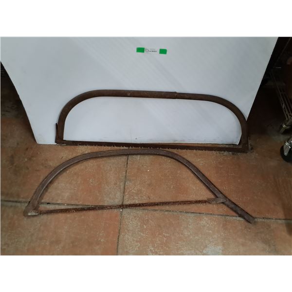 (2) Bow Saws 45", Cannot Ship