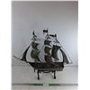 Image 1 : Vintage Wrought Iron Sailing Ship Sculpture