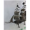 Image 2 : Vintage Wrought Iron Sailing Ship Sculpture