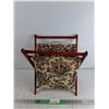 Image 1 : Vintage Folding Tapestry Magazine Rack