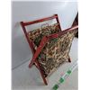 Image 3 : Vintage Folding Tapestry Magazine Rack