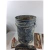 Image 6 : Various Trowels, Plastic Bucket 15" x 11", Cannot Ship