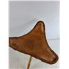 Image 2 : Vintage Leather & Bamboo Tripod Camp Stool 20" x 13"