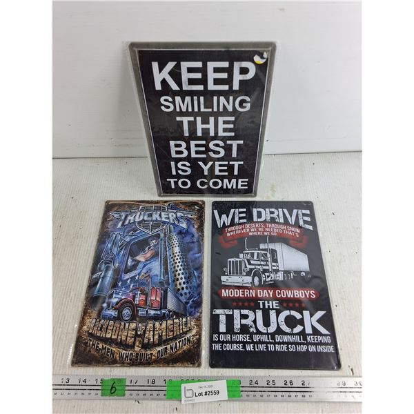 (3) Wall Signs - 12" x 8"