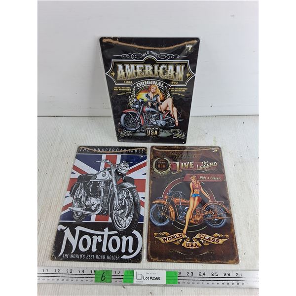 (3) Made in the USA Wall Signs 12" x 8"