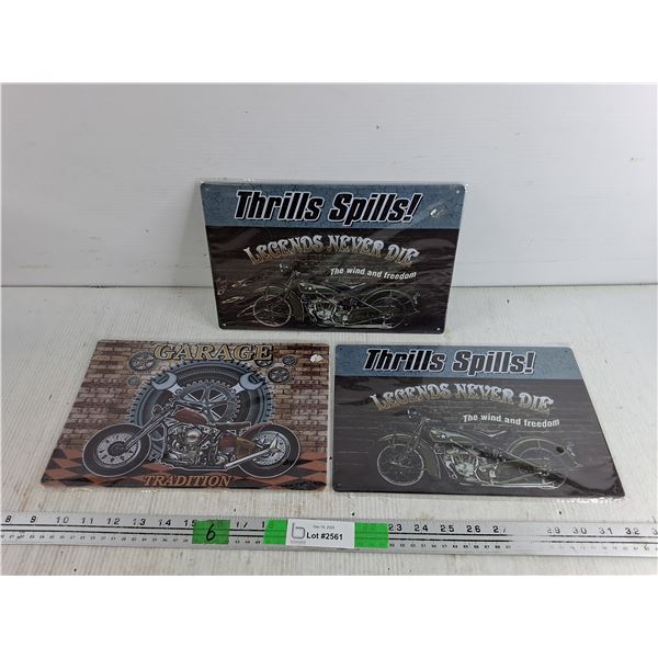 (3) Legends Never Die Wall Signs 12" x 8"