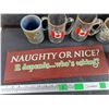 Image 5 : Ceramic & Glass Mugs, Fashion Vacuum Cup, Naughty or Nice Christmas Wall Decor 18" x 6"