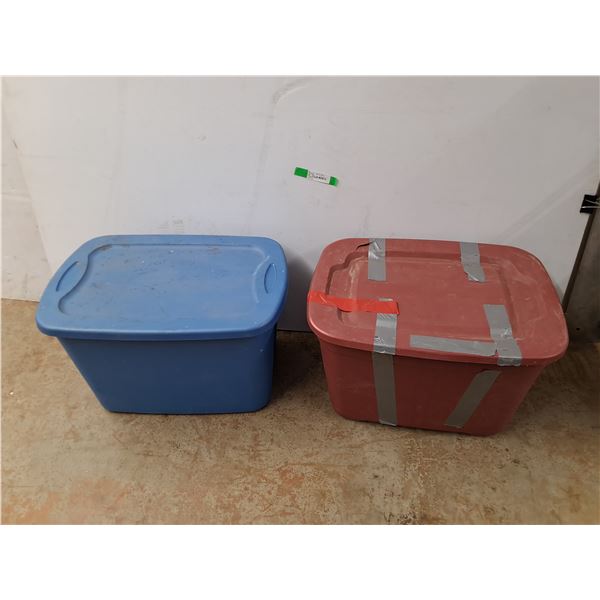 *Sterlite & Type A Plastic Storage Totes with Lids - Some Damage 24" x 18" x 15", Cannot Ship