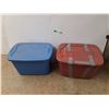Image 1 : *Sterlite & Type A Plastic Storage Totes with Lids - Some Damage 24" x 18" x 15", Cannot Ship