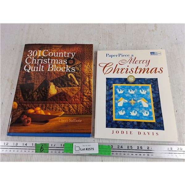 301 Country Christmas Quilt Blocks & Paper Piece of Merry Christmas Book