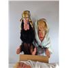 Image 2 : Handmade Wooden Nativity Scene - Mary, Joseph & Baby in Manger - 34", 31", 12", Cannot Ship